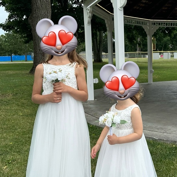 Azazie flower girl dress, for 7 year old. Worn once - Picture 3 of 6